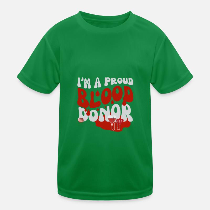 Design des Blutspendermonats Ich bin ein stolzer Blutspender Kinder Funktions-T-Shirt