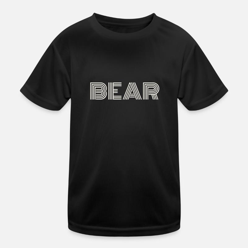 bear white - Kids Functional T-Shirt - black