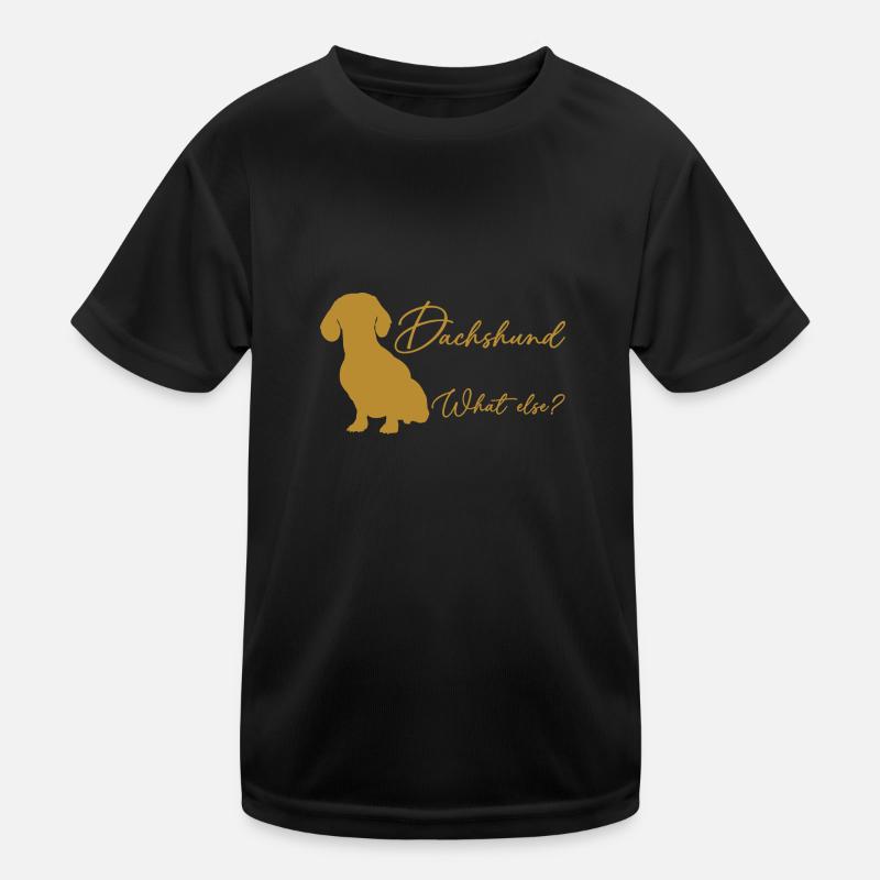 Dackel was sonst? Dackelsilhouette Kinder Funktions-T-Shirt