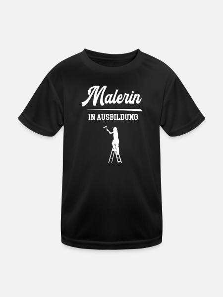 Ausbildung Malerin Azubine Malerei Lehrling Azubi - Kinder Funktions-T-Shirt - Schwarz - Vorne