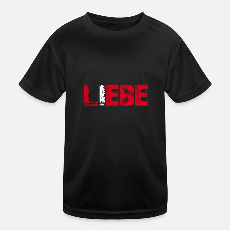 Liebe und Lebe - einfach nur Liebe Kinder Funktions-T-Shirt