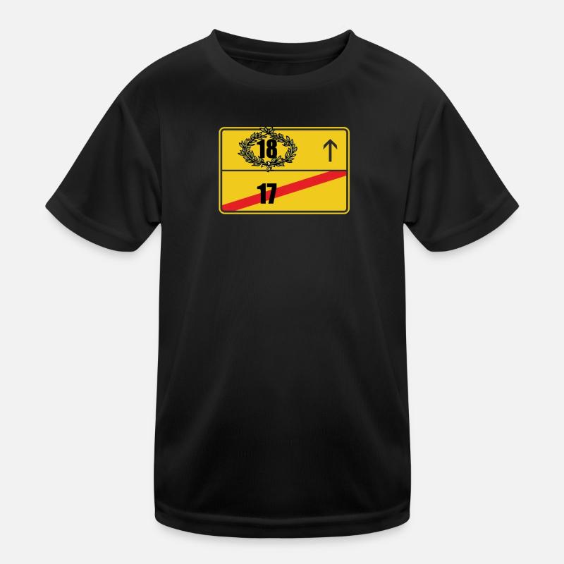 Ortsschild 18. Geburtstag Geschenk Kinder Funktions-T-Shirt