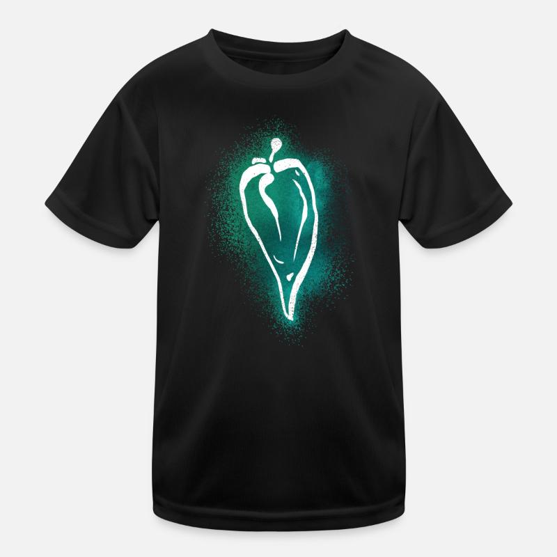 Blacklight Neon Chili Kids Functional T-Shirt