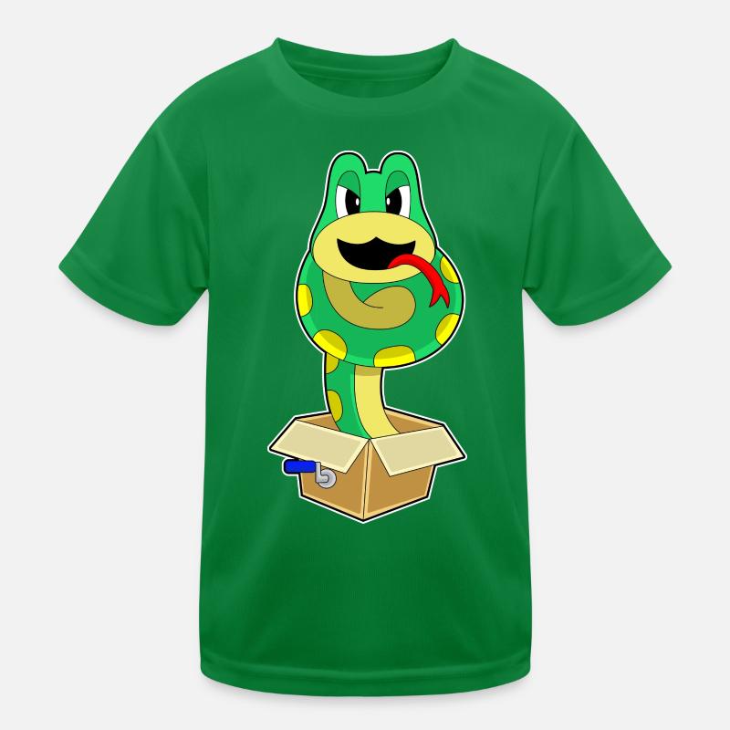 Schlange Karton Kinder Funktions-T-Shirt