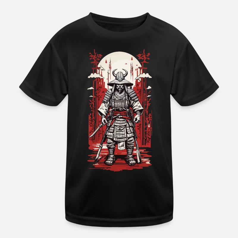 Samurai Retro Ukiyo-E Aesthetic Japan Design Kinder Funktions-T-Shirt