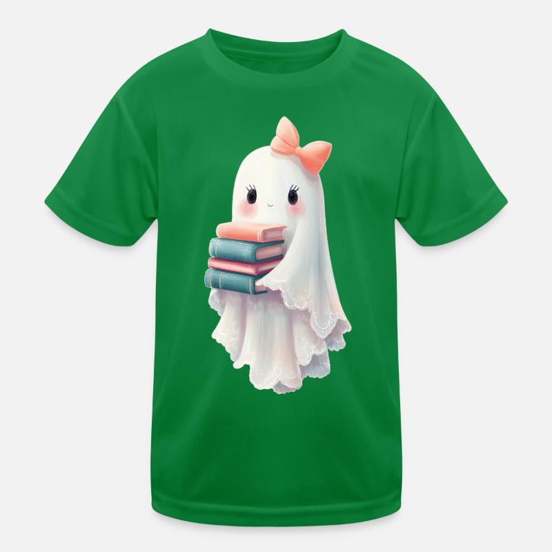 Geist Halloween Bücher Kinder Funktions-T-Shirt