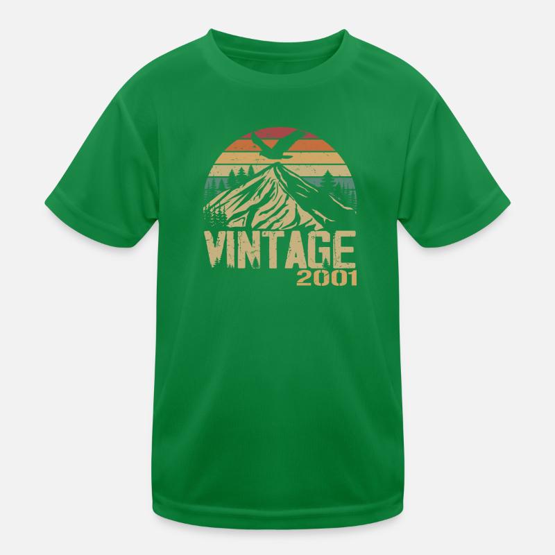 Jahrgang 2001 Retro 2001 Jubiläumsgeschenk Kinder Funktions-T-Shirt