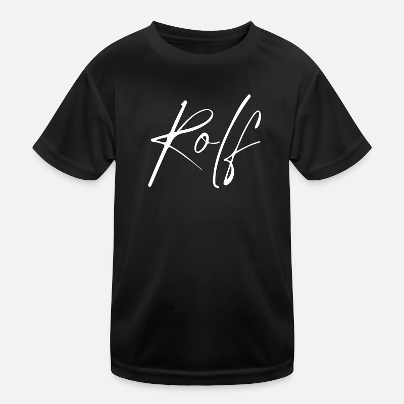 Nom de Rolf avec R Nom de garçon Naissance Baby Shower Garçon T-shirt sport Enfant