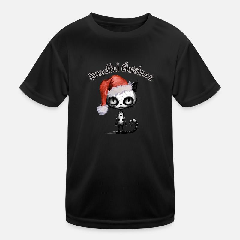 Dreadful Christmas Grummelige Katze Kinder Funktions-T-Shirt