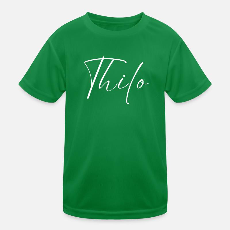 Thilo Name mit T Jungenname Geburt Baby Shower Boy Kinder Funktions-T-Shirt