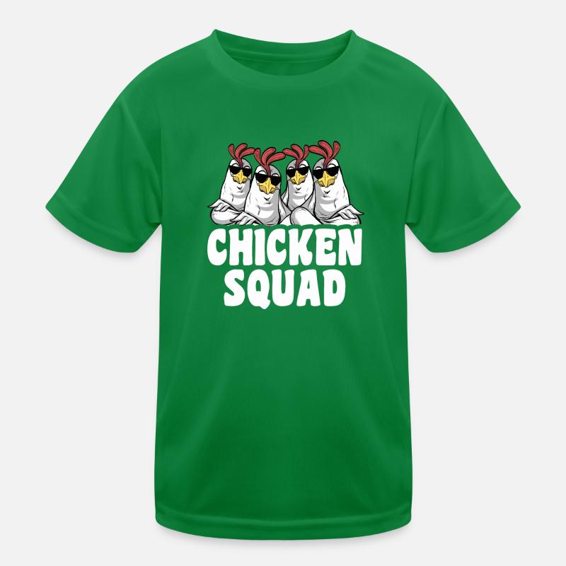 Chicken Squad Cooler Hühner Spruch Kinder Funktions-T-Shirt