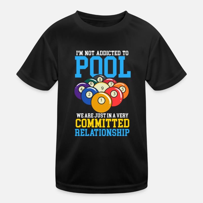 Pool Player Cue Sport Billard Kinder Funktions-T-Shirt