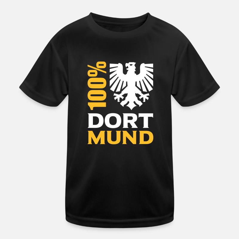 100% Dortmund (Adler) Kinder Funktions-T-Shirt