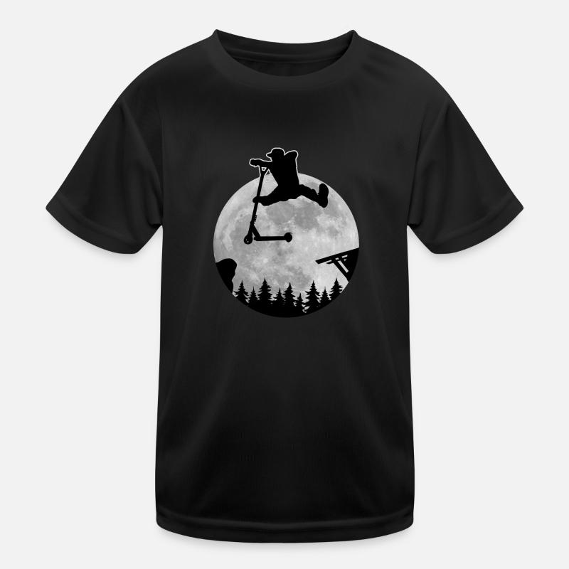 Escooter scooter Stunt Trick Lune T-shirt sport Enfant