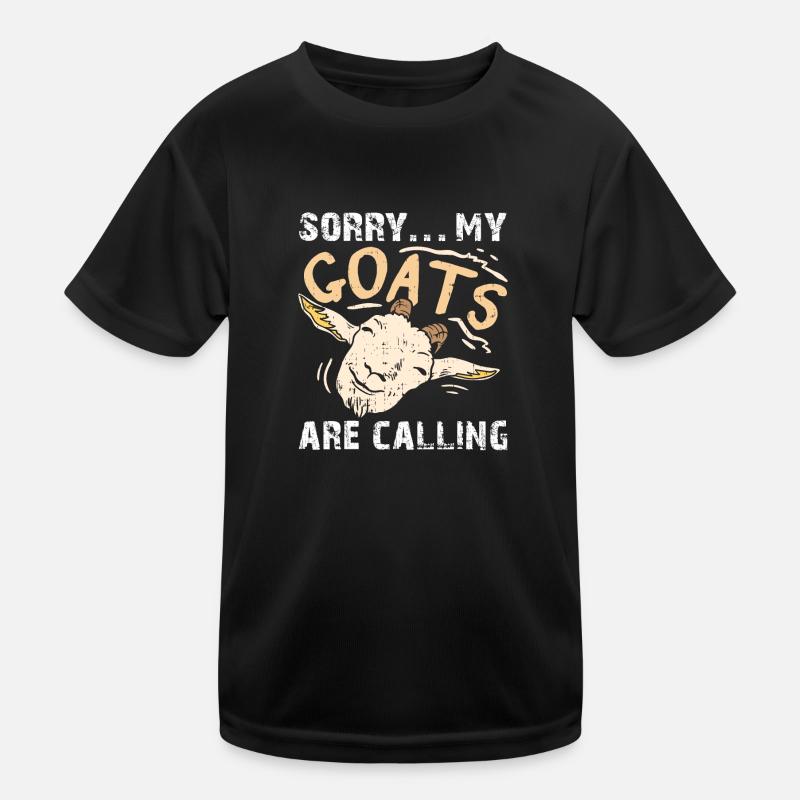Mes chèvres m’appellent - Funny Goat Design T-shirt sport Enfant