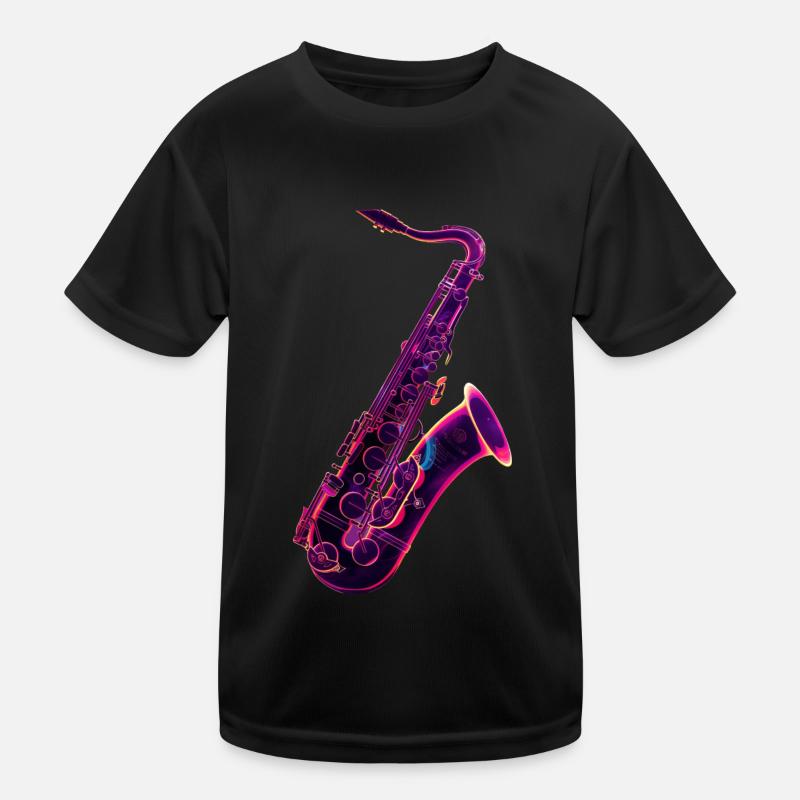 Saxophon Kinder Funktions-T-Shirt