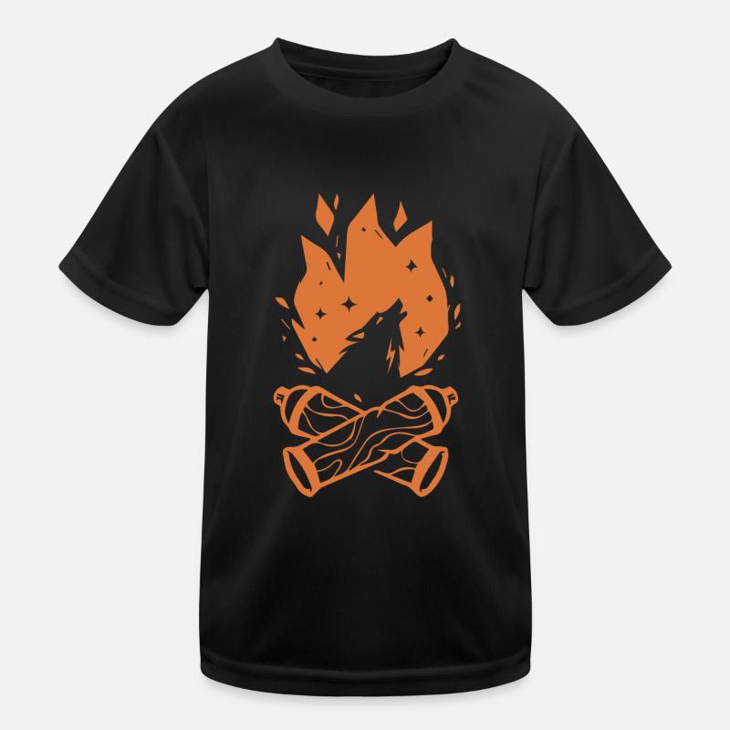 Spray Can Fire - Loup T-shirt sport Enfant