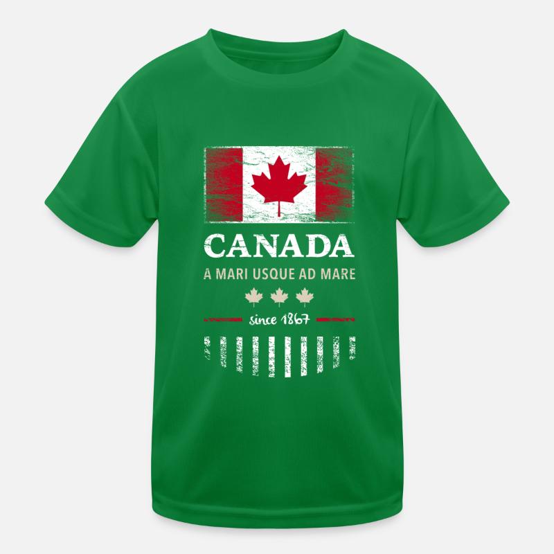Drapeau du Canada Drapeau de la feuille d’érable de l’Amérique du Nord T-shirt sport Enfant