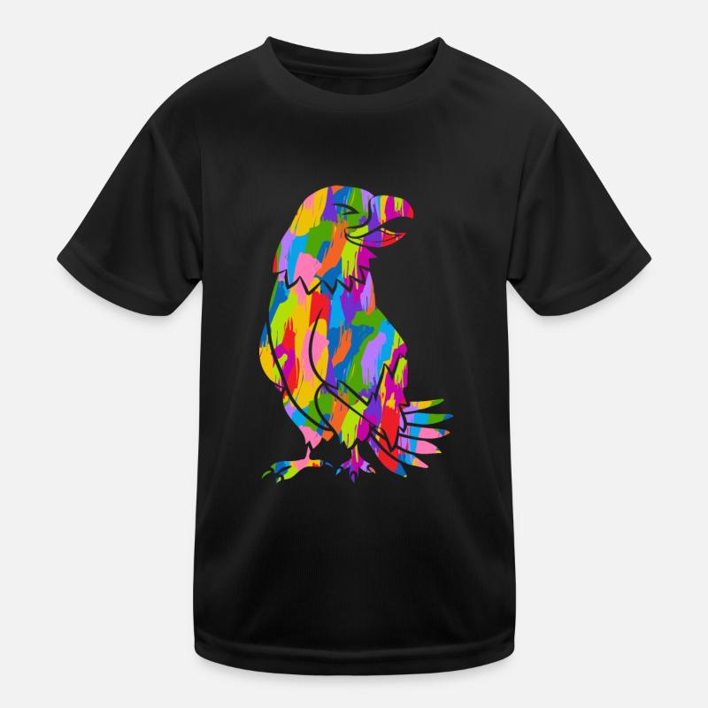 Adler Bunt Vintage Regenbogen Retro Vogel Kinder Funktions-T-Shirt