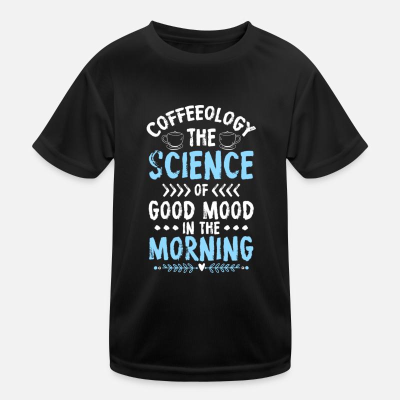 Coffee Bean Cup Early Riser Kids Functional T-Shirt