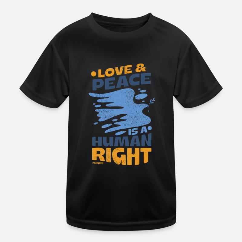Human Rights Peace Kids Functional T-Shirt
