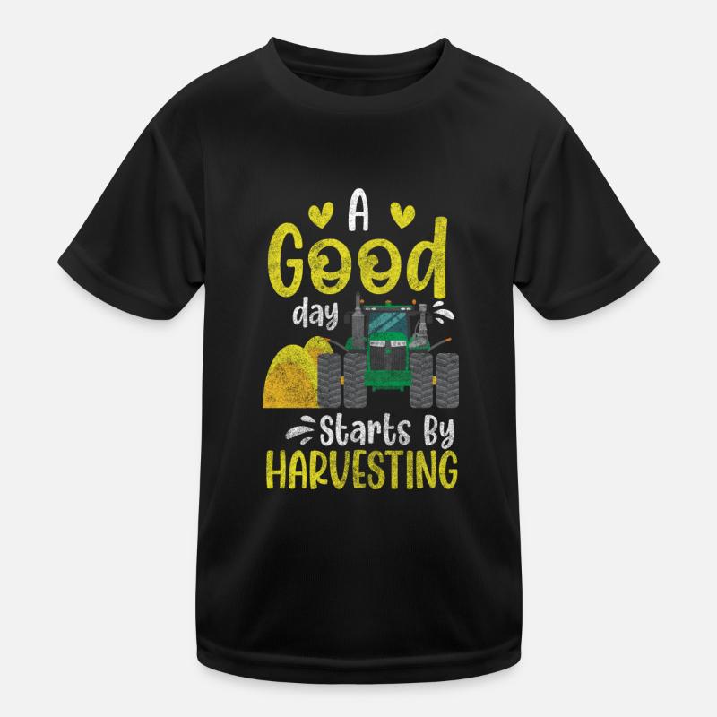 Harvest Field Worker Field Kids Functional T-Shirt