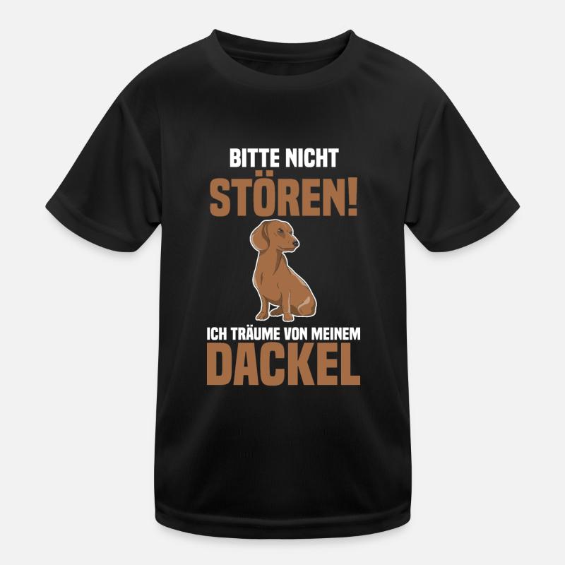 Hund Dackel Kinder Funktions-T-Shirt