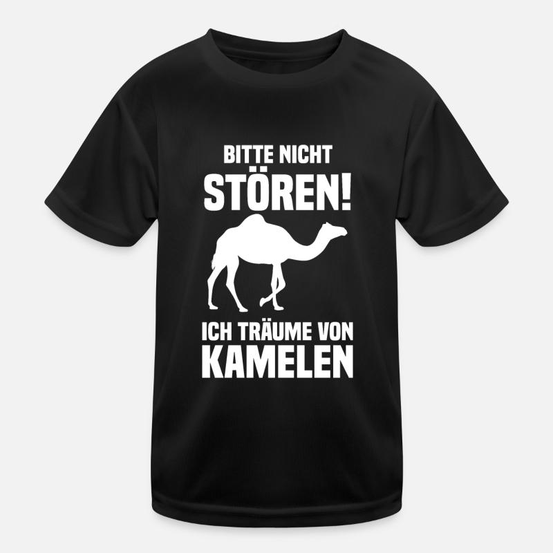Kamel - Kinder Funktions-T-Shirt - Schwarz