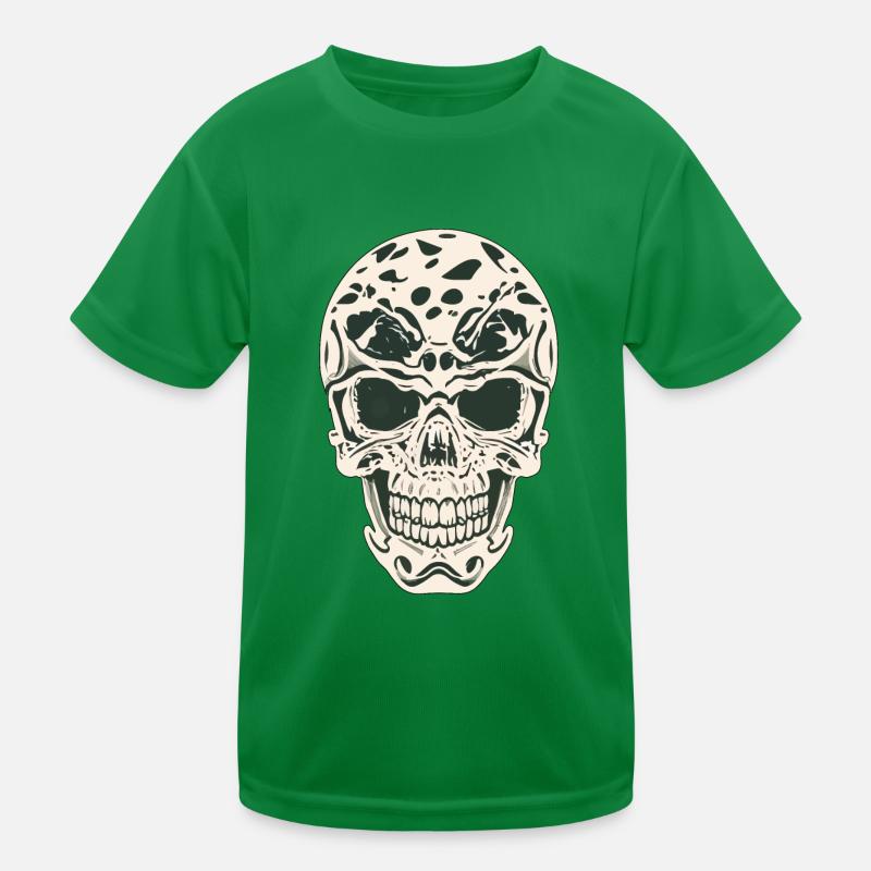SCHÄDEL Kinder Funktions-T-Shirt