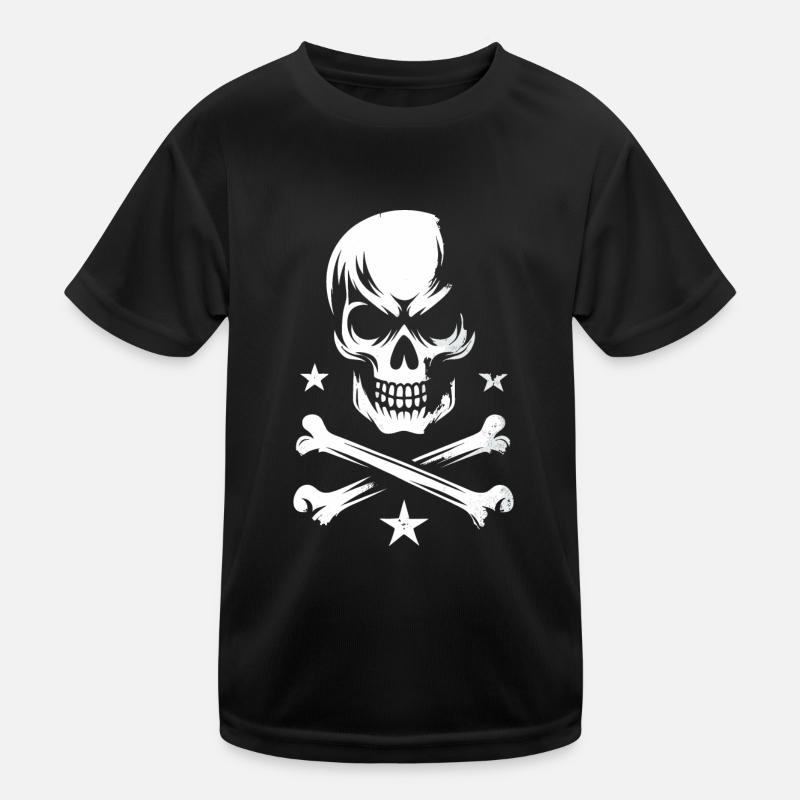 Pirate Skull Kids Functional T-Shirt
