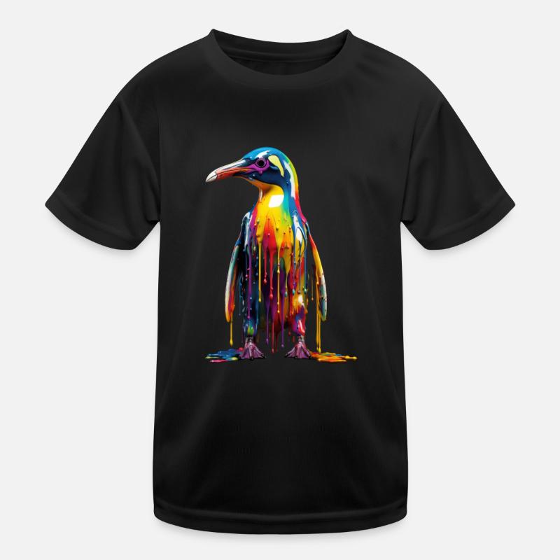 Pingouin arc-en-ciel T-shirt sport Enfant