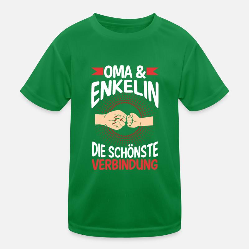 Oma Großmutter und Enkelin Kinder Funktions-T-Shirt