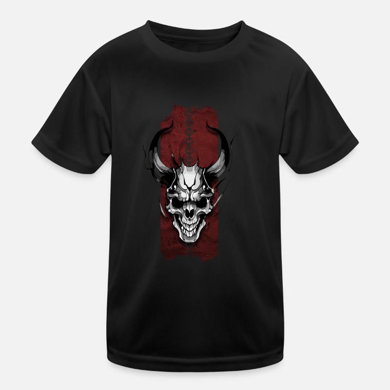 Griff des Dämons: Finsterer Schädel Kinder Funktions-T-Shirt