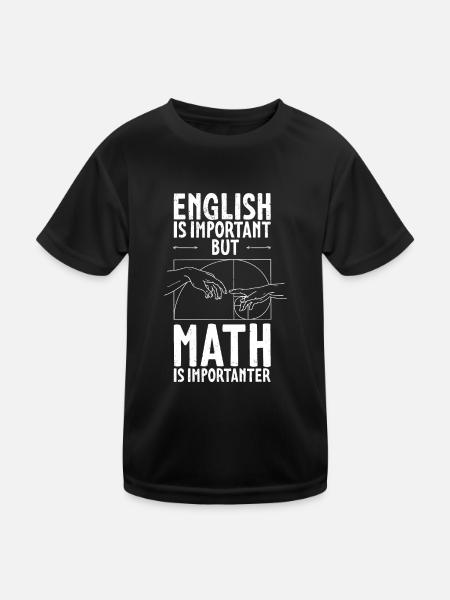 Geometry Golden Ratio Math Fibonacci - Kids Functional T-Shirt - black - Front