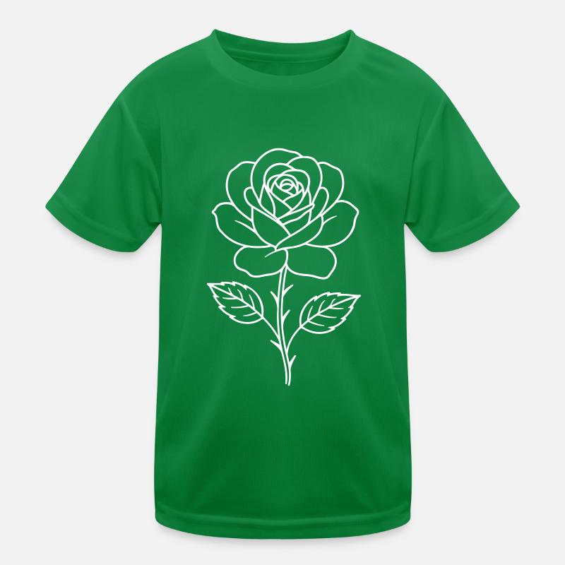 Rose Contour Kids Functional T-Shirt