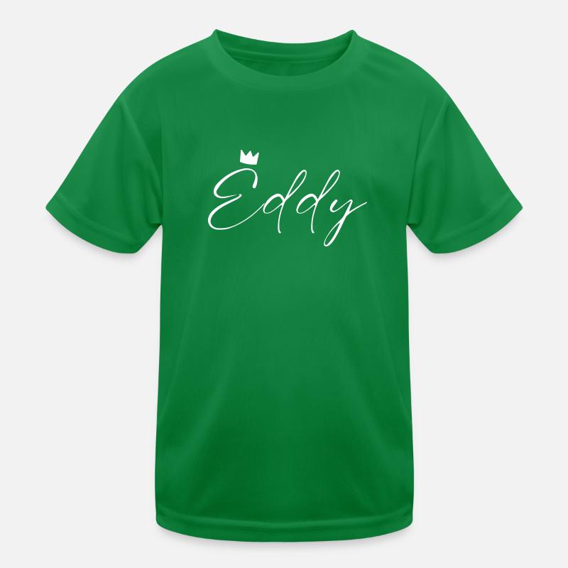 Eddy Name mit E Jungenname Junge Geburt Baby Boy Kinder Funktions-T-Shirt