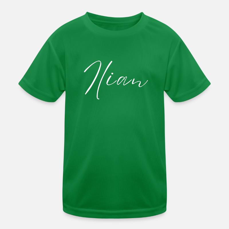 Nom Ilian avec I Nom de Garçon Garçon Naissance Bébé Garçon T-shirt sport Enfant