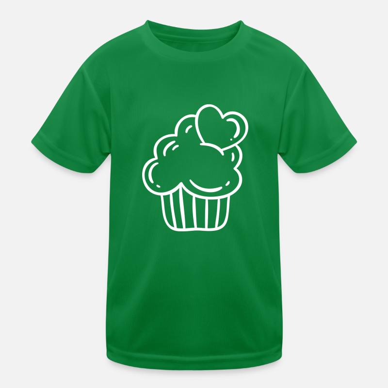Cupcake Cake Snack Candy Heart Kids Functional T-Shirt