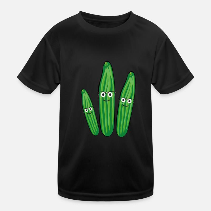 gurken familie,gurken,gurke,salatgurke, nerd Kinder Funktions-T-Shirt