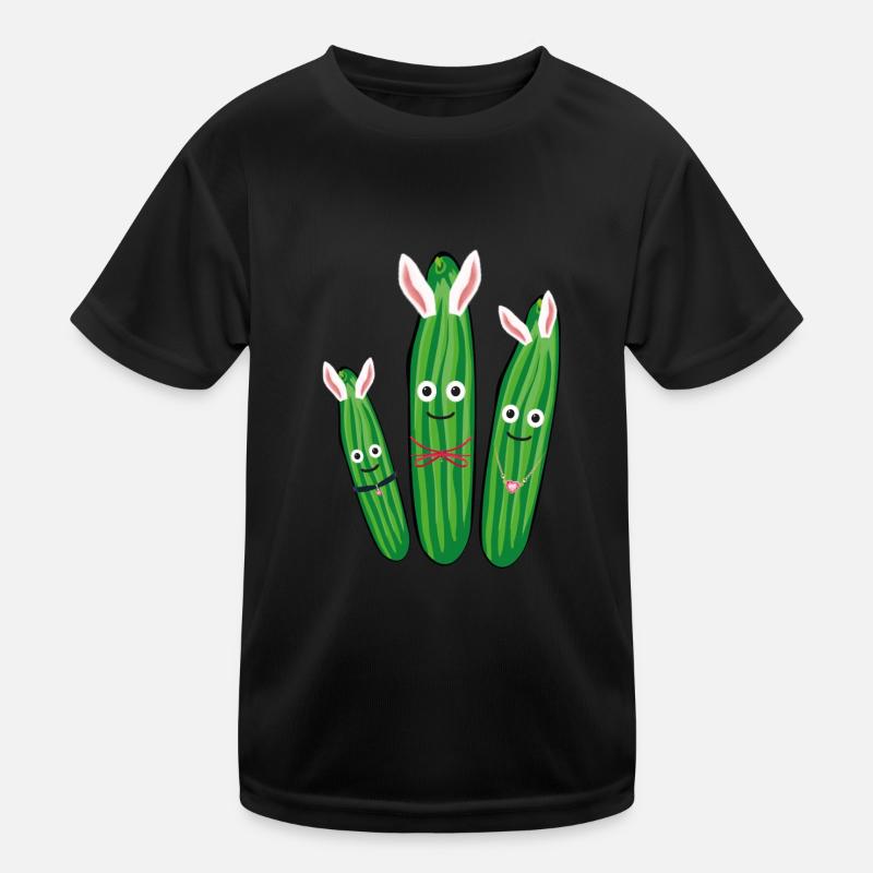gurken trio,gurken,gurke,salatgurke,bunnys, hasen Kinder Funktions-T-Shirt