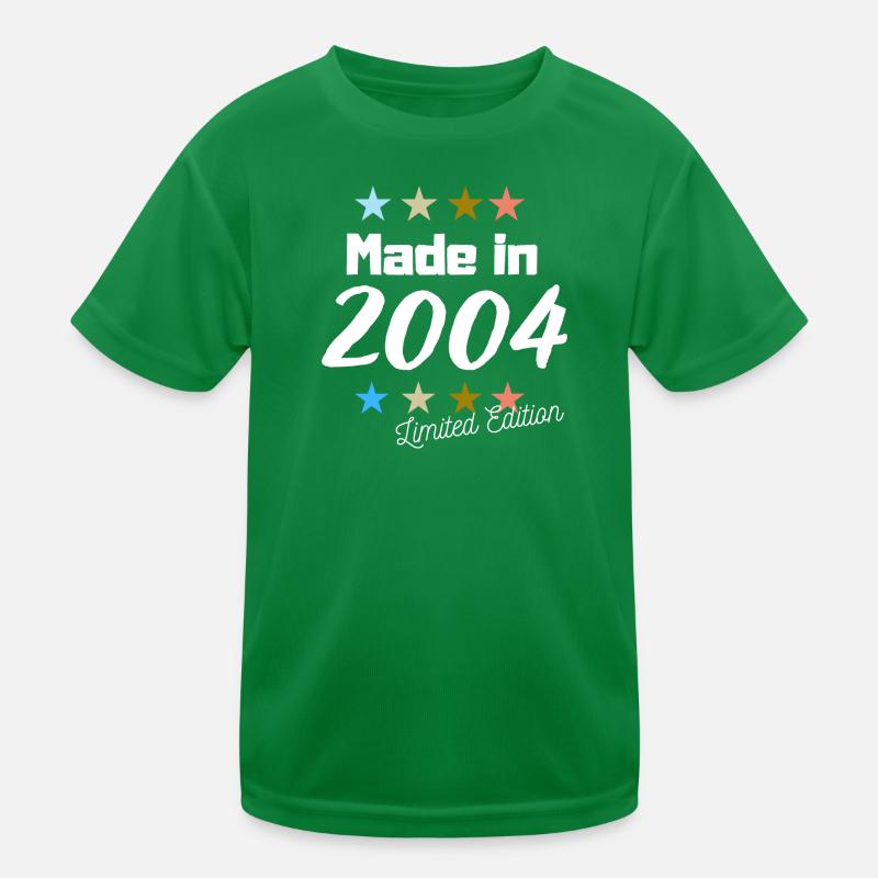 Fabriqué en 2004 Édition Limitée Vintage Anniversaire T-shirt sport Enfant