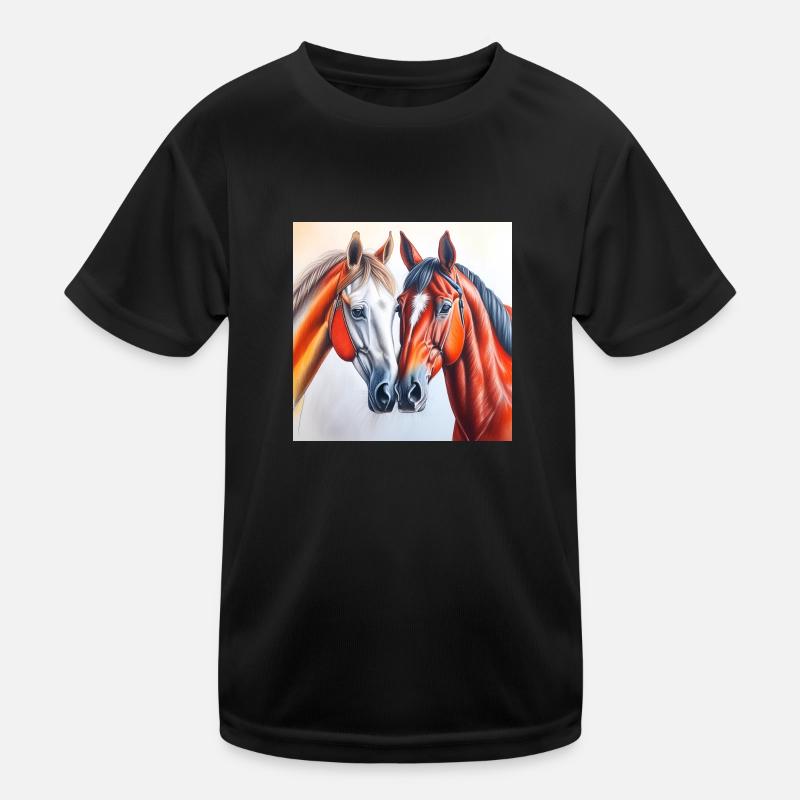 Tête de cheval#Chevaux T-shirt sport Enfant