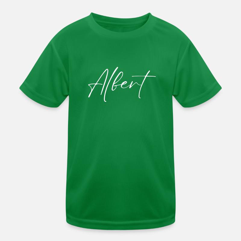 Albert Nom avec un prénom de garçon Garçon Naissance Bébé T-shirt sport Enfant