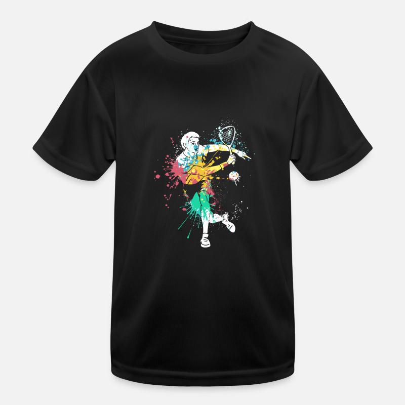 Splash art Squash sports for Squash player Kids Functional T-Shirt