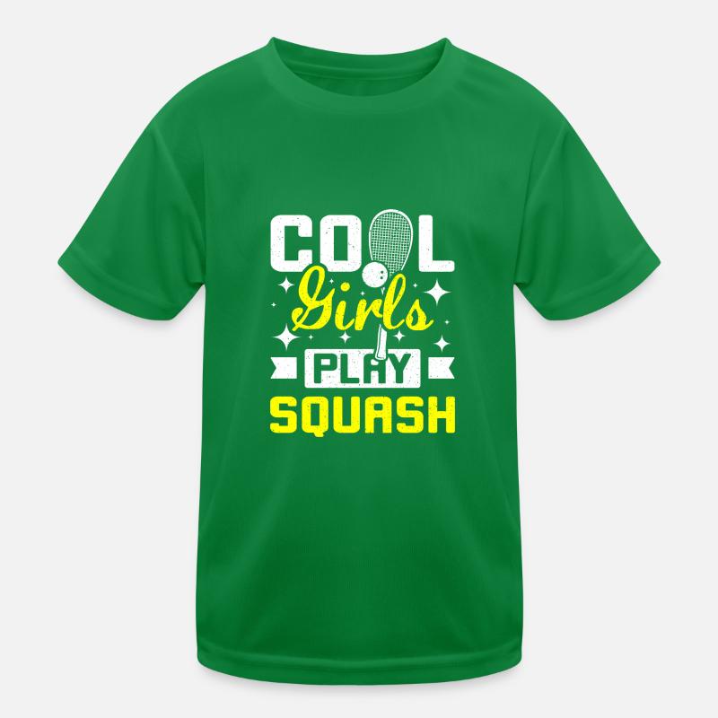 Cool girls play Squash Game Kinder Funktions-T-Shirt