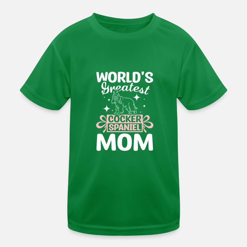 World's greatest cocker spaniel mom Kinder Funktions-T-Shirt