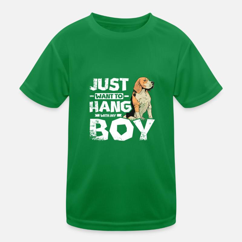 Je veux juste traîner avec mon garçon beagle T-shirt sport Enfant
