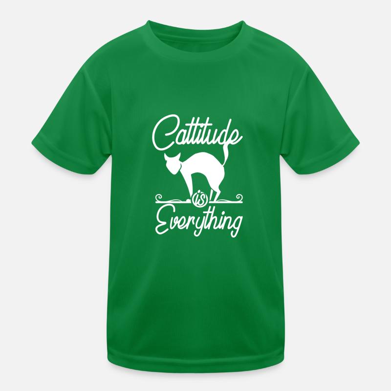 Cat lover, cattitude is everything Kinder Funktions-T-Shirt