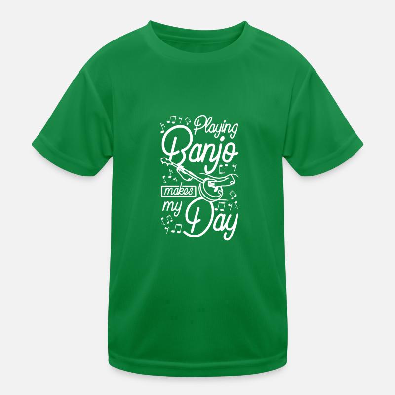 Playing banjo makes my day Kinder Funktions-T-Shirt