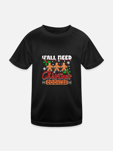 Vous avez tous besoin de biscuits de Noël - T-shirt sport Enfant - noir - Devant